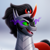 Size: 1000x1000 | Tagged: safe, artist:luminousdazzle, king sombra, pony, unicorn, g4, antagonist, armor, bust, eye mist, fangs, male, semi-realistic, sharp teeth, solo, stallion, teeth