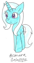 Size: 573x1048 | Tagged: safe, artist:cmara, trixie, pony, unicorn, g4, female, mare, solo, traditional art