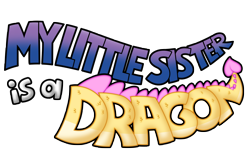 Size: 5624x3522 | Tagged: safe, artist:aleximusprime, fanfic:my little sister is a dragon, design, fanfic art, font, logo, no pony, simple background, text, transparent background, typography