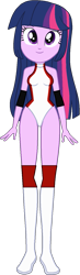 Size: 445x1514 | Tagged: safe, artist:invisibleink, artist:xjkenny, twilight sparkle, human, equestria girls, g4, breasts, clothes, elbow pads, female, knee pads, leotard, shoes, simple background, solo, sports, transparent background, vector, wrestler, wrestling
