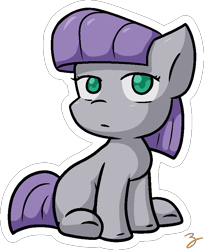 Size: 662x813 | Tagged: safe, artist:zutcha, maud pie, earth pony, pony, g4, female, filly, filly maud pie, foal, outline, simple background, solo, transparent background, white outline