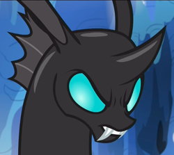 Size: 1026x914 | Tagged: safe, screencap, thorax, changeling, g4, season 6, the times they are a changeling, angry, cropped, fangs, gritted teeth, male, solo, teeth