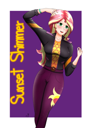 Size: 2368x3300 | Tagged: safe, artist:film77asq, sunset shimmer, human, equestria girls, g4, female, high res, human coloration, solo