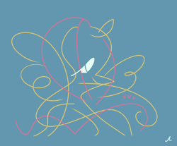 Size: 5400x4461 | Tagged: safe, artist:docwario, fluttershy, pegasus, pony, g4, absurd resolution, blue background, female, fluttober, mare, minimalist, simple background, solo