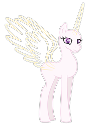 Size: 2449x3177 | Tagged: safe, artist:existencecosmos188, oc, oc only, alicorn, pony, g4, alicorn oc, bald, base, eyelashes, high res, horn, simple background, smiling, solo, transparent background, wings
