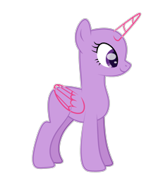 Size: 2145x2391 | Tagged: safe, artist:existencecosmos188, oc, oc only, alicorn, pony, g4, alicorn oc, base, eyelashes, high res, horn, simple background, smiling, solo, transparent background, wings