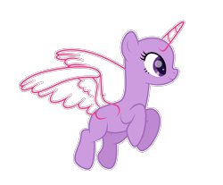 Size: 2466x2046 | Tagged: safe, artist:existencecosmos188, oc, oc only, alicorn, pony, g4, alicorn oc, bald, base, eyelashes, female, flying, high res, horn, mare, simple background, smiling, solo, transparent background, wings