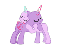 Size: 3088x2480 | Tagged: safe, artist:existencecosmos188, oc, oc only, alicorn, pony, g4, alicorn oc, base, duo, eyelashes, eyes closed, high res, horn, hug, simple background, transparent background, wings