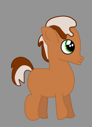 Size: 662x902 | Tagged: safe, artist:edwardhamham, oc, oc only, oc:cinnamon applecake, earth pony, pony, blank flank, colt, foal, male, solo