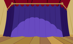 Size: 2943x1768 | Tagged: safe, artist:culu-bluebeaver, screencap, boast busters, g4, season 1, background, curtains, no pony, stage