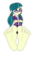 Size: 2200x3900 | Tagged: safe, artist:mixiepie, juniper montage, human, equestria girls, equestria girls specials, g4, my little pony equestria girls: movie magic, barefoot, base used, clothes, crossed arms, feet, female, fetish, foot fetish, foot focus, glasses, high res, pigtails, simple background, skirt, smiling, soles, solo, spread toes, toes, transparent background, vector, wiggling toes