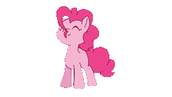 Size: 960x540 | Tagged: safe, artist:arielsbx, pinkie pie, earth pony, pony, g4, animated, blank flank, butt shake, cute, dancing, diapinkes, eyes closed, female, frame by frame, full body, happy, loop, mare, ponk, simple background, smiling, solo, transparent background, vibing