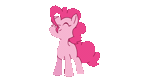 Size: 960x540 | Tagged: safe, artist:arielsbx, pinkie pie, earth pony, pony, animated, blank flank, cute, dancing, diapinkes, eyes closed, female, frame by frame, full body, happy, loop, mare, ponk, simple background, smiling, solo, transparent background