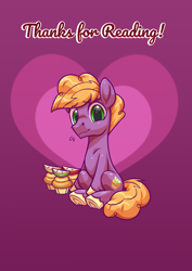 Size: 2480x3508 | Tagged: safe, artist:moonseeker, little mac, pony, comic:sweet apple pie, g4, comic, foal, food, high res, muffin, solo, text