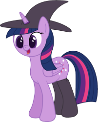 Size: 753x935 | Tagged: safe, artist:joey, twilight sparkle, alicorn, pony, mlp fim's twelfth anniversary, g4, clothes, female, hat, simple background, socks, solo, thigh highs, transparent background, twilight sparkle (alicorn), vector, witch hat