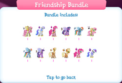 Size: 1259x858 | Tagged: safe, gameloft, applejack, fluttershy, pinkie pie, rainbow dash, rarity, twilight sparkle, alicorn, earth pony, gynoid, pegasus, pony, robot, robot pony, unicorn, g4, antennae, applebot, bundle, camera, collection, costs real money, duality, emoticon, english, female, flutterbot, friendship bundle, group, height difference, hologram, horn, horns, mane six, mare, monitor, numbers, pinkie bot, rainbot dash, raribot, roboticization, spread wings, supercharged applejack, supercharged fluttershy, supercharged pinkie pie, supercharged rainbow dash, supercharged rarity, supercharged twilight sparkle, text, twibot, twilight sparkle (alicorn), wings