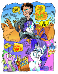 Size: 2451x3120 | Tagged: safe, artist:grotezco, artist:tokiotoyy2k, rarity, spike, dragon, human, pony, unicorn, g4, arrakis, book, butt, cooker, crossover, crossover shipping, desert, dream, drool, dune, ecstasy, embrace, female, heart, high res, interspecies, lightning, lip bite, male, mare, novel, plot, pose, pressure, radioactive, shipping, smiling, spoilers for another series, straight, winged spike, wings, worms