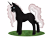 Size: 4000x3000 | Tagged: safe, artist:loopina, oc, oc:black diamond, pony, unicorn, flirting, male, pocctober, poctober, simple background, stallion, transparent background