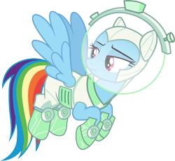 Size: 3265x3000 | Tagged: safe, artist:cloudy glow, rainbow dash, pegasus, pony, g4, scare master, .ai available, astrodash, clothes, costume, high res, rainbow dash always dresses in style, simple background, solo, transparent background, vector