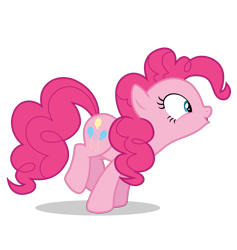 Size: 5352x5634 | Tagged: safe, artist:gypsykumquat, pinkie pie, earth pony, pony, g4, inkscape, simple background, solo, teasing, transparent background, vector