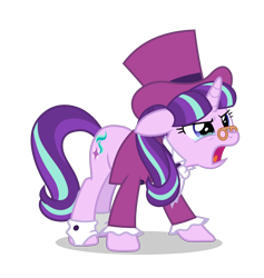 Size: 5352x5634 | Tagged: safe, artist:gypsykumquat, snowfall frost, starlight glimmer, a hearth's warming tail, g4, clothes, costume, crying, halloween, halloween costume, holiday, inkscape, show accurate, simple background, solo, transparent background, vector