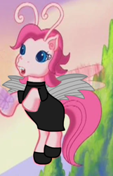 Size: 276x429 | Tagged: safe, edit, edited screencap, screencap, tra-la-la, breezie, pony, undead, vampire, g3, the princess promenade, clothes, costume, cropped, cute, female, flapping, flying, halloween, holiday, mare, solo, teeth, tra-la-la can fly, tralalabetes