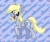 Size: 640x537 | Tagged: safe, artist:foxtrnal, derpy hooves, pegasus, pony, g4, abstract background, female, food, mare, muffin, reddit, solo, striped background