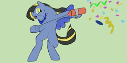Size: 1366x685 | Tagged: safe, artist:mrabrickwall, oc, oc only, pegasus, pony, bipedal, green background, pegasus oc, rocket, simple background, solo, wings