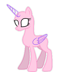 Size: 1328x1448 | Tagged: safe, artist:existencecosmos188, oc, oc only, alicorn, pony, alicorn oc, bald, base, eyelashes, female, horn, mare, simple background, smiling, solo, transparent background, wings