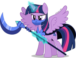 Size: 2585x1974 | Tagged: safe, artist:stellardusk, twilight sparkle, alicorn, pony, g4, alternate cutie mark, cape, clothes, crossover, disney, emperor's coven, female, high res, levitation, magic, mare, mask, princess coven, show accurate, simple background, solo, spread wings, telekinesis, the owl house, transparent background, twilight sparkle (alicorn), wings