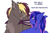 Size: 2400x1600 | Tagged: safe, artist:snowstormbat, oc, oc only, oc:aphelion darkmoon, oc:arden heatwave, bat pony, pony, unicorn, blood, blushing, chest fluff, dialogue, duo, eyes on the prize, fangs, male, nosebleed, open mouth, raised hoof, simple background, size difference, slit pupils, stallion, white background
