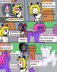 Size: 1211x1538 | Tagged: safe, artist:ask-luciavampire, oc, oc only, oc:moka louis, oc:rasazy nightdreamer, oc:terra, bat pony, earth pony, pony, succubus, undead, vampire, ask-canterlot-academy, comic, invisible, tumblr