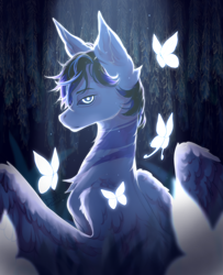 Size: 1288x1589 | Tagged: safe, artist:dustyonyx, oc, oc only, butterfly, pegasus, pony, solo