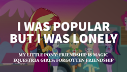 Size: 1920x1080 | Tagged: safe, edit, edited screencap, editor:quoterific, screencap, angel bunny, applejack, fluttershy, pinkie pie, rarity, sci-twi, sunset shimmer, twilight sparkle, human, equestria girls, equestria girls specials, g4, my little pony equestria girls: better together, my little pony equestria girls: forgotten friendship