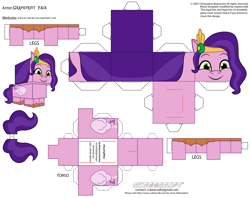 Size: 2979x2354 | Tagged: safe, artist:grapefruit-face, pipp petals, pegasus, pony, g5, my little pony: tell your tale, craft, cubeecraft, high res, papercraft, printable, solo