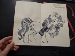 Size: 4000x3000 | Tagged: safe, artist:cutepencilcase, minty, earth pony, pony, g3, hand, solo, traditional art