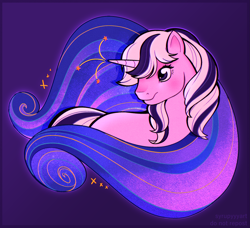 Size: 2385x2179 | Tagged: safe, artist:syrupyyy, twilight, pony, unicorn, g1, female, high res, mare, ponytober, purple background, simple background, solo