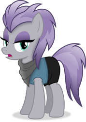 Size: 3303x4628 | Tagged: safe, artist:anime-equestria, maud pie, earth pony, pony, g4, alternate hairstyle, bandana, clothes, eyeshadow, female, makeup, mare, simple background, solo, transparent background, vector