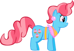 Size: 6965x4853 | Tagged: safe, artist:clonehunter, cup cake, earth pony, pony, g4, apron, clothes, ear piercing, earring, female, jewelry, mare, piercing, side view, simple background, solo, transparent background, vector