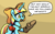 Size: 370x233 | Tagged: safe, artist:plunger, oc, oc:terri_softmare, unicorn, /mlp/, 4chan, bow, bowtie, cross, fake wings, hair bow, text