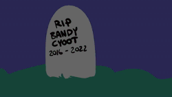 Size: 1920x1080 | Tagged: safe, artist:tjpones, oc, oc only, oc:bandy cyoot, ghost, ghost pony, hybrid, pony, raccoon, raccoon pony, animated, candy, chips, chocolate, doritos, female, food, gravestone, hot dog, kirby (series), mare, meat, music, night, peanut butter, raisins, reese's peanut butter cups, sausage, snacks, solo, sound, thought bubble, webm