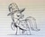 Size: 2048x1663 | Tagged: safe, artist:mellodillo, trixie, pony, unicorn, g4, female, grayscale, lidded eyes, lined paper, looking at you, mare, monochrome, pen drawing, raised hoof, smiling, smiling at you, smug, solo, traditional art, turned head