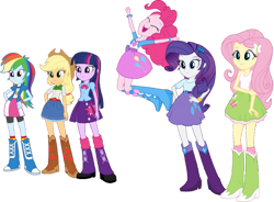 Size: 1043x766 | Tagged: safe, edit, edited screencap, editor:pascalmulokozi2, screencap, applejack, fluttershy, pinkie pie, rainbow dash, rarity, twilight sparkle, human, equestria girls, g4, my little pony equestria girls, background removed, female, humane five, humane six, simple background, transparent background