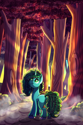 Size: 2000x3000 | Tagged: safe, artist:littletigressda, misty brightdawn, pony, unicorn, g5, bridlewood, butt, forest, high res, mistybutt, plot, solo