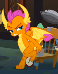 Size: 508x647 | Tagged: safe, screencap, smolder, dragon, a horse shoe-in, g4, cropped, dragoness, female, smolder is not amused, solo, unamused