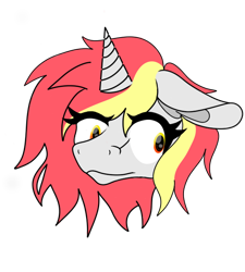 Size: 606x673 | Tagged: artist needed, source needed, safe, oc, oc only, oc:lazy sunday, frog, pony, unicorn, emoticon, floppy ears, funny, simple background, solo, transparent background