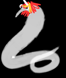 Size: 877x1028 | Tagged: safe, artist:fishtoonz, oc, oc:lazy sunday, pony, unicorn, worm, funny, googly eyes, solo, wat, worm on a string