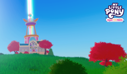 Size: 1024x600 | Tagged: safe, g5, my little pony: make your mark, official, crystal brighthouse, my little pony logo, my little pony: visit maretime bay, roblox