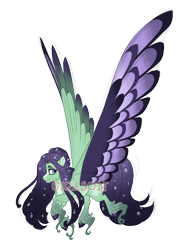 Size: 3300x4200 | Tagged: safe, artist:gigason, oc, oc:dew drop, pegasus, pony, colored wings, female, mare, multicolored wings, obtrusive watermark, simple background, solo, transparent background, unshorn fetlocks, watermark, wings