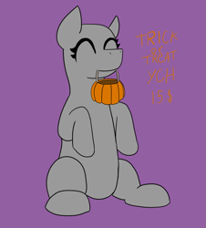 Size: 857x947 | Tagged: safe, artist:minxtaperino, oc, earth pony, pegasus, pony, unicorn, commission, halloween, holiday, solo, ych example, your character here